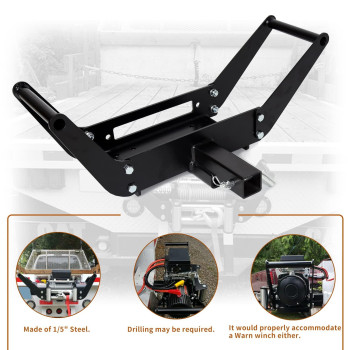 Ecotric 10X 4 12 Cradle Winch Mount Mounting Plate 800013 000 Lb Capacity Winch Mounting Hitch Receiver Recovery Winches Folda