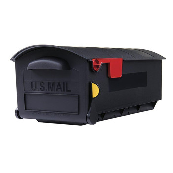 Gibraltar Mailboxes Patriot Large Capacity Rustproof Plastic Black Postmount Mailbox Gmb515B01