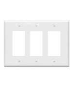 Enerlites Decorator Light Switch Or Receptacle Outlet Wall Plate Midsize 3Gang 488 X 677 Polycarbonate Thermoplastic