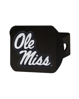 Fanmats University Of Mississippi Ole Miss Black Metal Hitch Cover 34X4