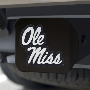 Fanmats University Of Mississippi Ole Miss Black Metal Hitch Cover 34X4