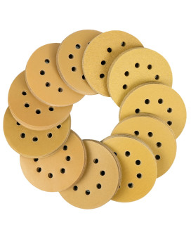 Lotfancy Sanding Disc 5 Inch 8 Hole 110Pcs 60 80 120 150 180 220 320 400 600 800 1000 Grit Sandpaper Assortment Hook And Loop