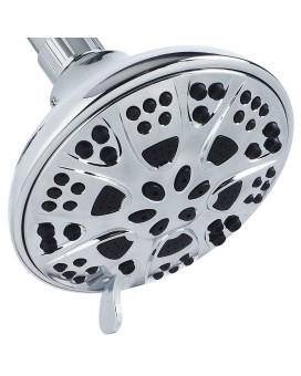 Aquadance High Pressure 6Setting Large 5Inch Shower Head With Full Chrome Finish Tested To Meet Us Quality Standards Angle