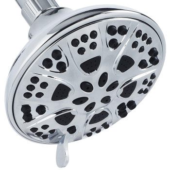 Aquadance High Pressure 6Setting Large 5Inch Shower Head With Full Chrome Finish Tested To Meet Us Quality Standards Angle