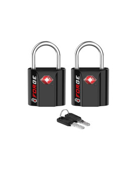 Forge 1X1 Small Size Tsa Approved Luggage Locks Key Locks For Travel Ultra Secure Dimple Key Travel Locks Alloy Body Lugga