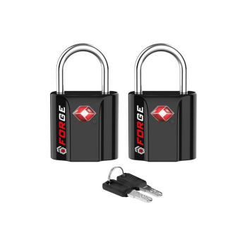 Forge 1X1 Small Size Tsa Approved Luggage Locks Key Locks For Travel Ultra Secure Dimple Key Travel Locks Alloy Body Lugga