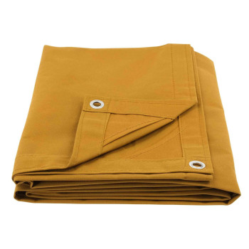 Mytee Products 12 X 20 Tan Canvas Tarp 12Oz Heavy Duty Water Resistant