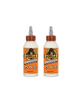 Gorilla Wood Glue 8 Ounce Bottle Natural Wood Color Pack Of 2