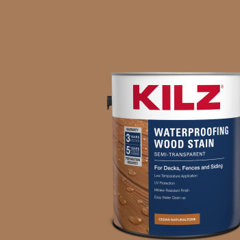 Kilz Waterproofing Wood Stain Exterior Semitransparent Cedar 1 Gallon