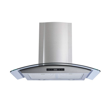 Winflo 30 In Convertible Stainless Steelglass Wall Mount Range Hood With Mesh Filters And Touch Sensor Control