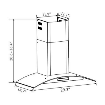 Winflo 30 In Convertible Stainless Steelglass Wall Mount Range Hood With Mesh Filters And Touch Sensor Control