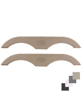 Pair Of Recpro Tandem Trailer Fender Skirt In Tan For Rvs Campers And Trailers Made In Usa