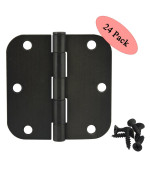 24 Pack Cosmas Oil Rubbed Bronze Door Hinge 35 Inch X 35 Inch With 58 Inch Radius Corners 37540