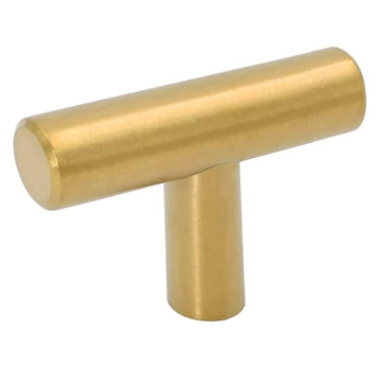 Goldenwarm 20Pack Gold Knobs For Dresser Kitchen Cabinet Knobs Brushed Brass Drawer Knob Furniture Door Knobs Ls201Gd Single H