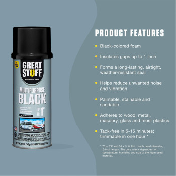 Great Stuff 99054816 Black 12 Oz Multipurpose Insulating Foam Sealant