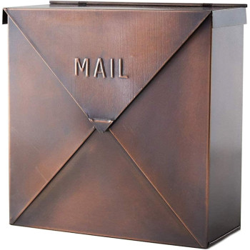 Nach Chicago Antique Copper Wall Mount Mailbox Rust Resistant Metal Mailbox Wall Mount Metal Mailboxes For Outside Wall Mount