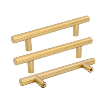 Goldenwarm 25 Pack Kitchen Cabinet Handles Brushed Brass Dresser Drawer Hardware Pulls 334In96Mm Gold Handles For Dresser