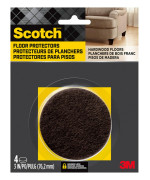 Scotch Felt Pads Felt Furniture Pads For Protecting Hardwood Floors Round 3In Diameter Brown 4 Pads