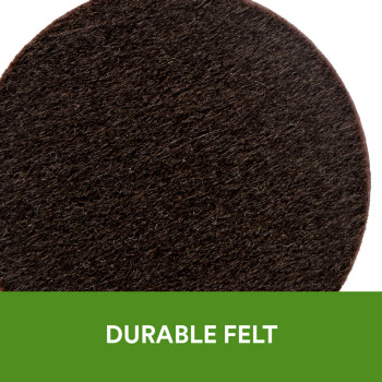 Scotch Felt Pads Felt Furniture Pads For Protecting Hardwood Floors Round 3In Diameter Brown 4 Pads