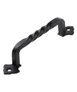 Lizavo Tp128Blk 6 Rustic Black Cabinet Hardware Twist Handle Pull 128Mm Hole Centers 25 Pack