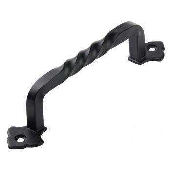 Lizavo Tp128Blk 6 Rustic Black Cabinet Hardware Twist Handle Pull 128Mm Hole Centers 25 Pack