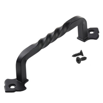 Lizavo Tp128Blk 6 Rustic Black Cabinet Hardware Twist Handle Pull 128Mm Hole Centers 25 Pack