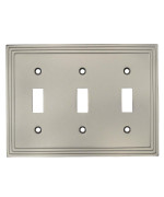 Cosmas 25037Sn Satin Nickel Triple Toggle Switchplate Wall Switch Plate Cover