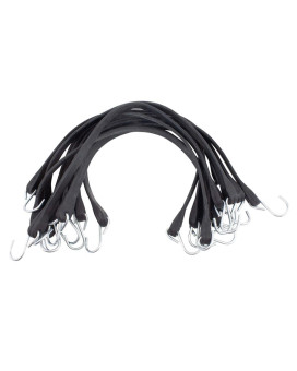 Mytee Products 50 Pack 21 Natural Rubber Tarp Bungee Straps Tie Down Cords S Hooks Heavy Duty Ideal For Securing Tarps