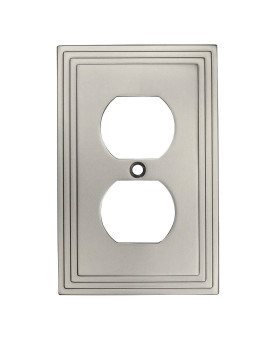 Cosmas 25026Sn Satin Nickel Single Duplex Electrical Outlet Wall Platecover