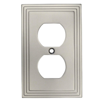 Cosmas 25026Sn Satin Nickel Single Duplex Electrical Outlet Wall Platecover