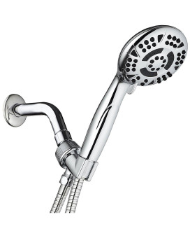 Aquadance High Pressure 6Setting 415 Chrome Face Hand Held Shower Head With Hose For Ultimate Shower Experience Officially