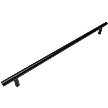 Cosmas 305320Fb Flat Black Cabinet Hardware Euro Style Bar Handle Pull 1258 Inch 320Mm Hole Centers 15 Overall Lengt