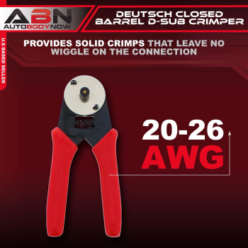 Abn Deutsch Closedbarrel Dsub Crimper 2026 Awg With Ratcheting Action