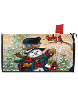 Briarwood Lane Winter Friends Snowman Magnetic Mailbox Cover Primitive Standard