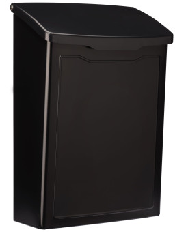 Architectural Mailboxes 2681B Black Marina Wall Mount Mailbox Small