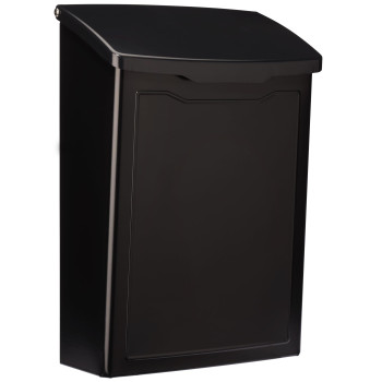 Architectural Mailboxes 2681B Black Marina Wall Mount Mailbox Small