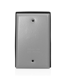 Leviton Weatherproof Blank Cover 1Gang Gray Wm1Bgy Outdoor Electrical Box Cover