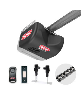 Genie Chain Drive 500 Garage Door Opener Model 1035 Reliable Chain Drive Garage Opener Black