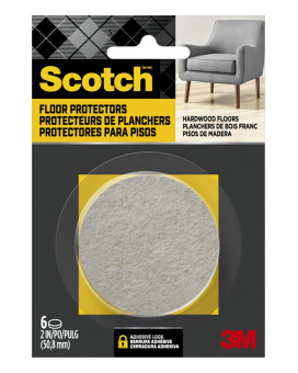 Scotch Felt Pads Felt Furniture Pads For Protecting Hardwood Floors Round 2 In Diameter Beige 6 Pads