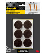 Scotch Felt Pads Felt Furniture Pads For Protecting Hardwood Floors Round Brown 15In Diameter 24 Pads