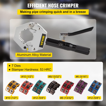 Mophorn Hydraulic Hose Crimper Hydrakrimp 71500 Manual Ac Hose Crimper Kit Air Conditioning Repaire Handheld Hydraulic Hose Cri