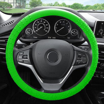 SILICONE STEERING WHEEL COVER - GREEN