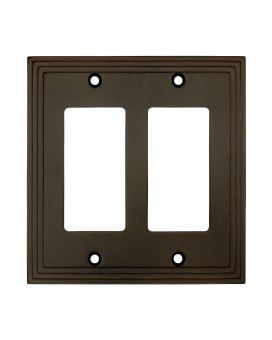 Cosmas 25090Orb Oil Rubbed Bronze Double Gfidecora Rocker Wall Switch Plate Switchplate Cover