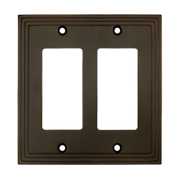 Cosmas 25090Orb Oil Rubbed Bronze Double Gfidecora Rocker Wall Switch Plate Switchplate Cover