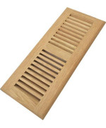 Homewell Red Oak Wood Floor Register Vent Drop In Vent 4X12 Inch Unfinished