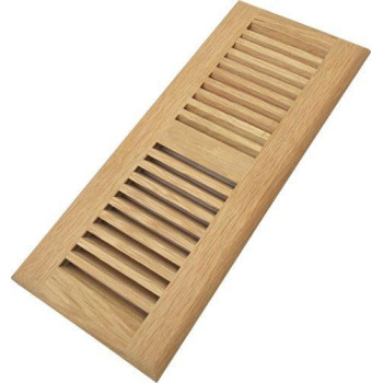 Homewell Red Oak Wood Floor Register Vent Drop In Vent 4X12 Inch Unfinished