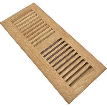 Homewell Red Oak Wood Floor Register Vent Drop In Vent 4X12 Inch Unfinished