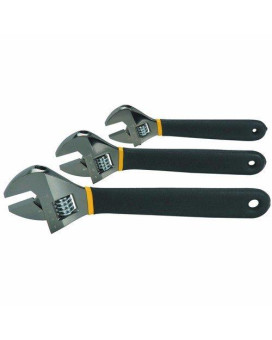 Wideskall 3 Pieces Heat Treated Laser Marked Metric Adjustable Wrench Set 6 Inch 8 Inch 10 Inch