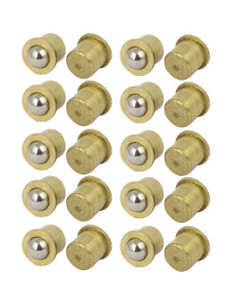 Uxcell Household Cabinet Door 8Mm Dia Brass Ball Catches Latch Catcher 20Pcs