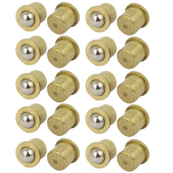 Uxcell Household Cabinet Door 8Mm Dia Brass Ball Catches Latch Catcher 20Pcs